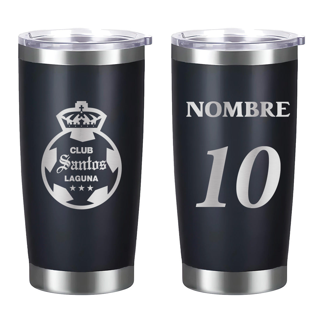 Termo Santos Laguna 20oz - Personalizado con Nombre y Número