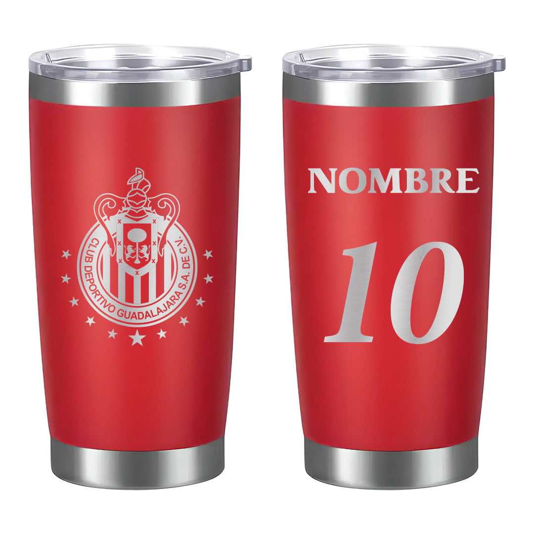 Termo Chivas 20oz - Personalizado con Nombre y Número