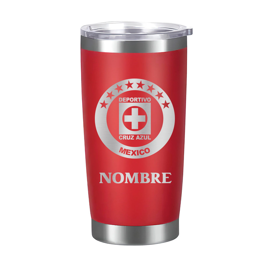 Termo Cruz Azul 20oz - Personalizado con Nombre