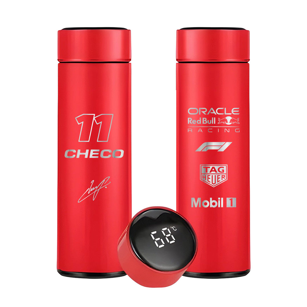 Checo Pérez Red Bull Racing - Termo Digital (500ml)