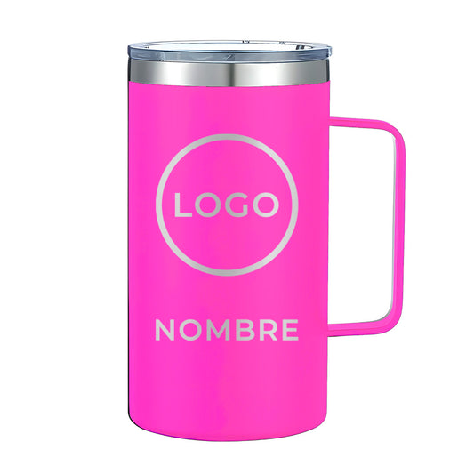 Termo Personalizado 24oz - Rosa Neón
