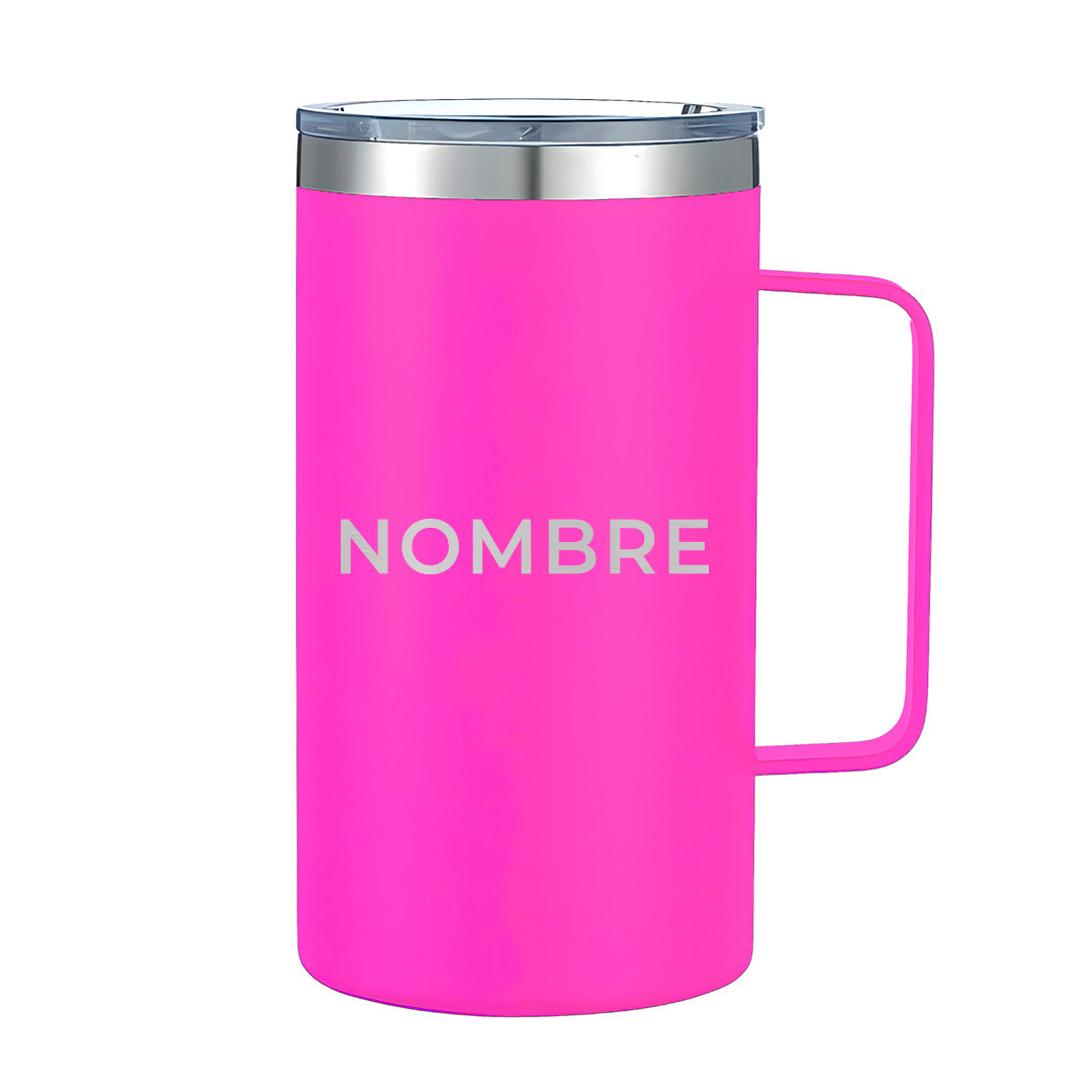 Termo Personalizado 24oz - Rosa Neón