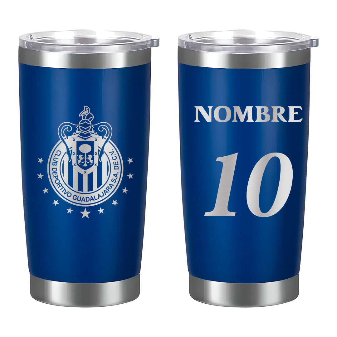 Termo Chivas 20oz - Personalizado con Nombre y Número