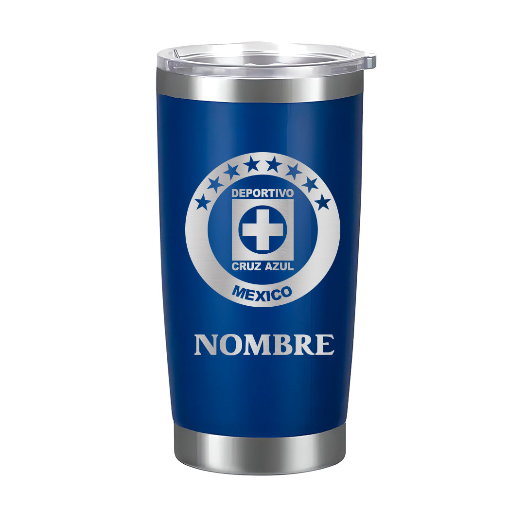 Termo Cruz Azul 20oz - Personalizado con Nombre