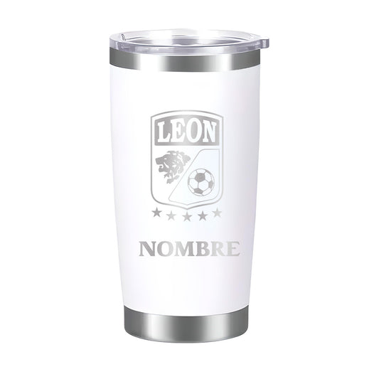 Termo León 20oz Blanco - Personalizado Nombre