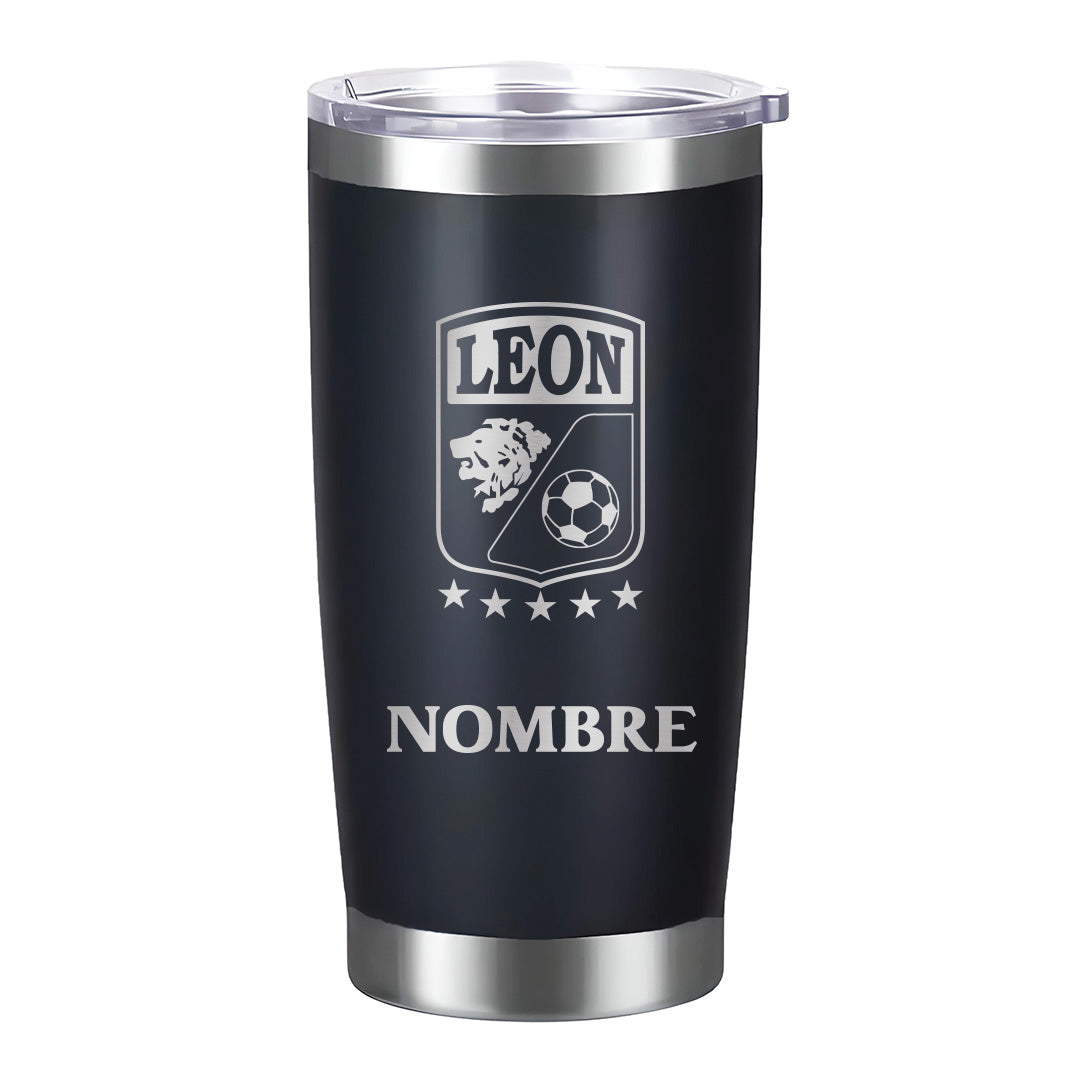 Termo León 20oz Negro - Personalizado Nombre