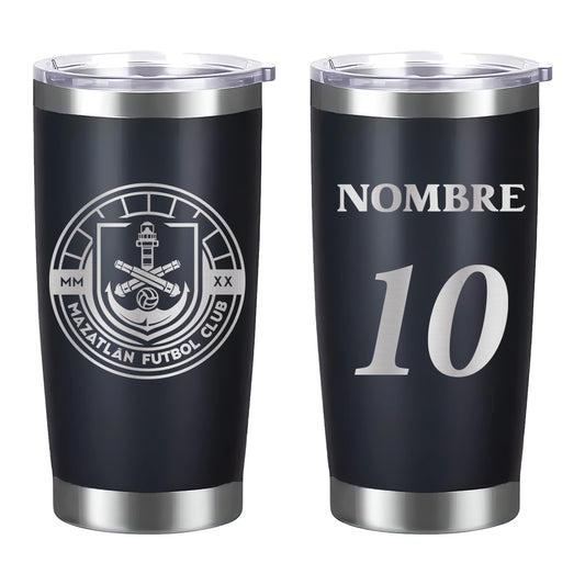 Termo Mazatlán 20oz Negro - Personalizado Nombre y Número