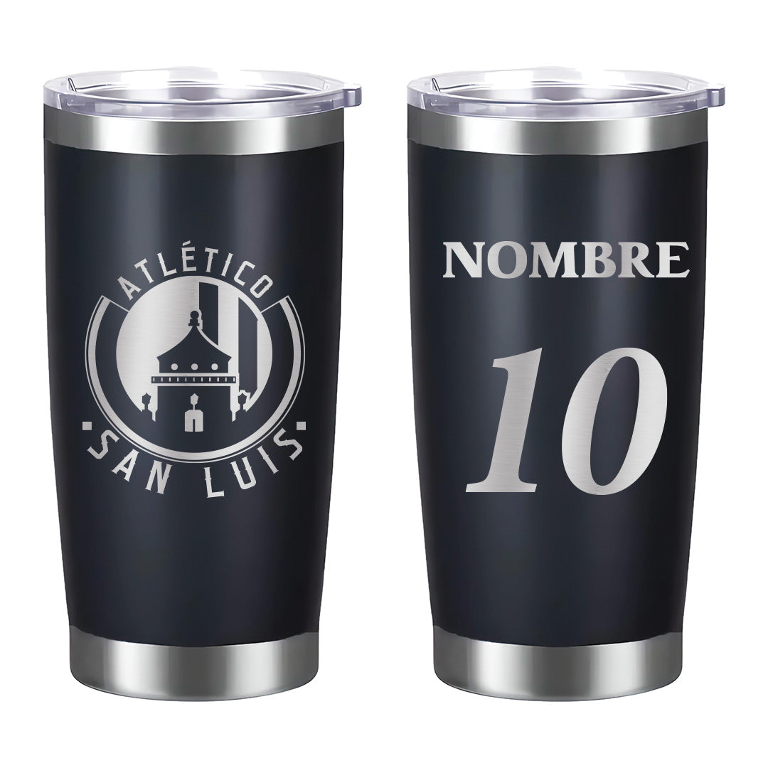 Termo Atlético San Luis 20oz - Personalizado con Nombre y Número