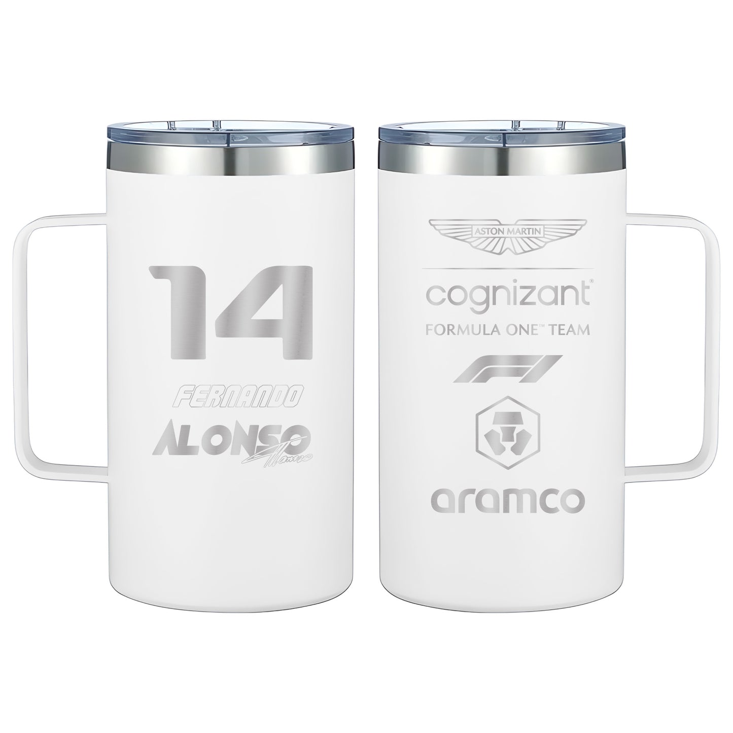 Termo Fernando Alonso Aston Martin 24oz Blanco