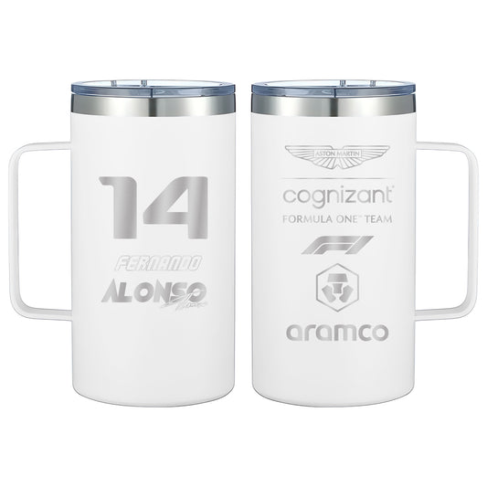 Termo Fernando Alonso Aston Martin 24oz Blanco