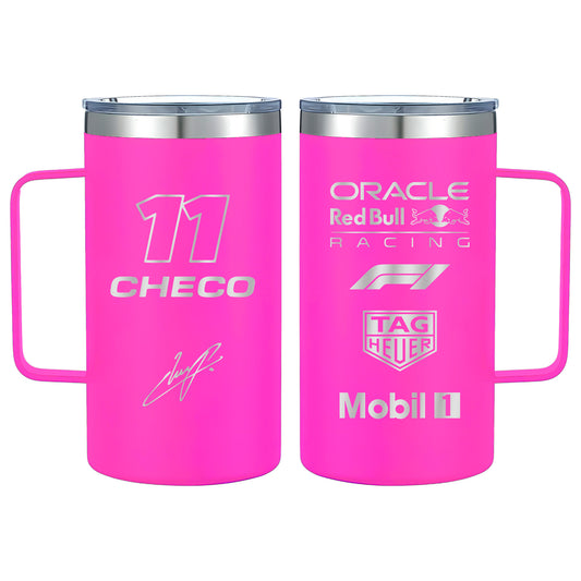 Termo Checo Pérez Red Bull Racing 24oz Rosa Neon