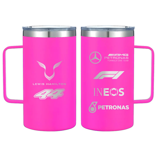 Termo Lewis Hamilton Mercedes Benz AMG 24oz Rosa Neon