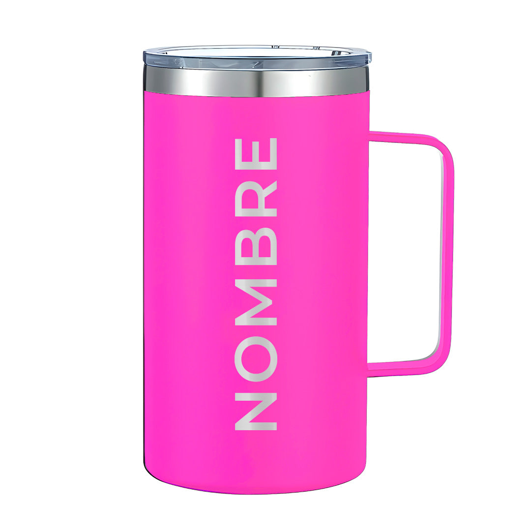 Termo Personalizado 24oz - Rosa Neón