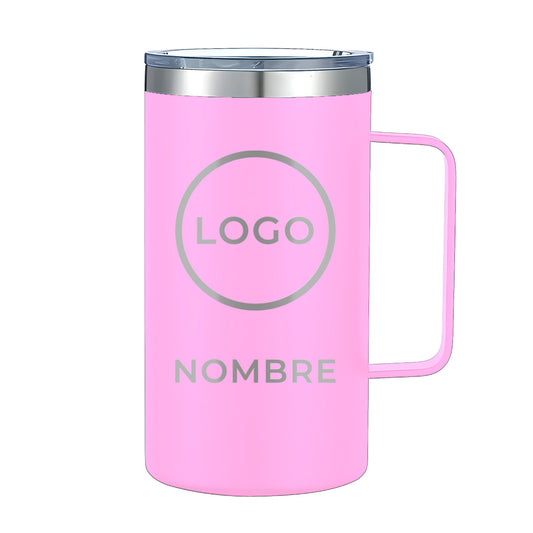 Termo Personalizado 24oz - Rosa Pastel