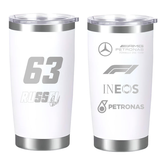Termo George Russel Mercedes Benz AMG 20oz Blanco