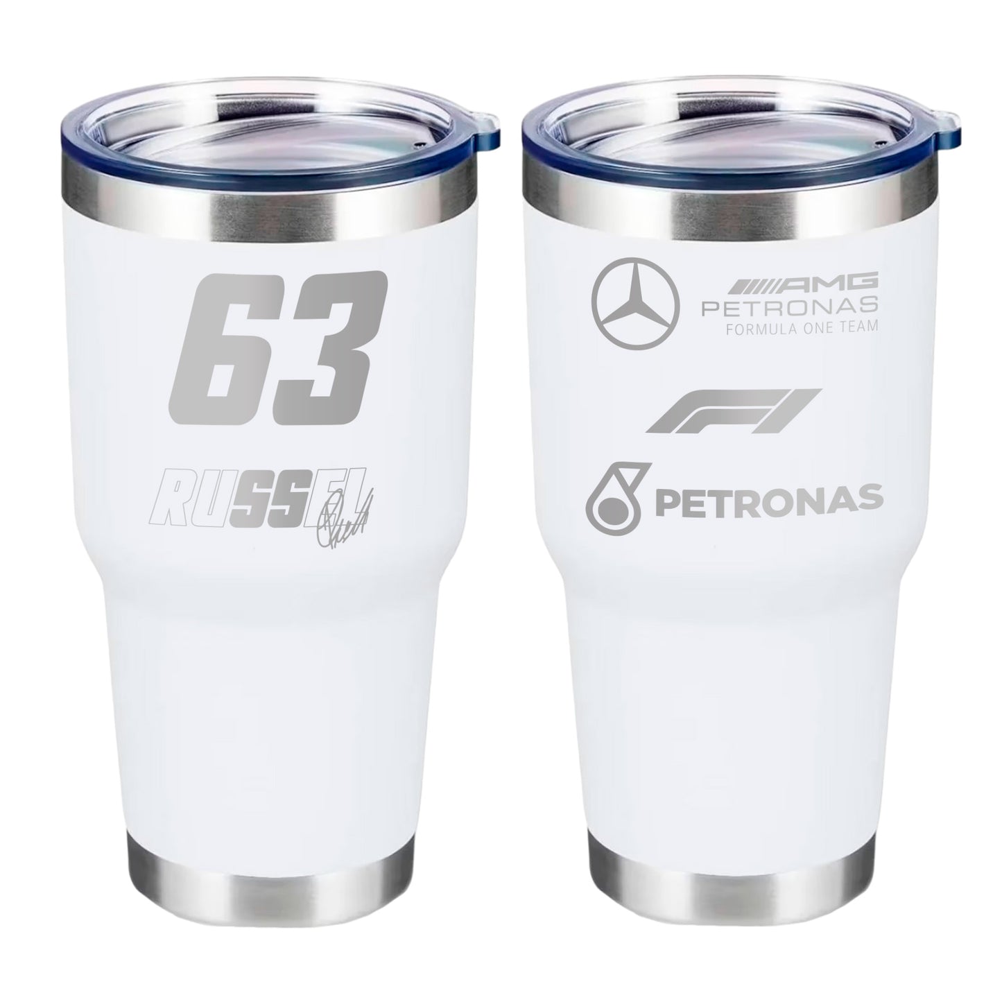 Termo George Russel Mercedes Benz AMG 30oz Blanco